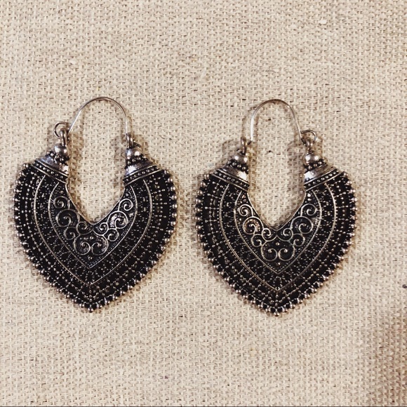 Silver Boho Earrings - Picture 2 of 3